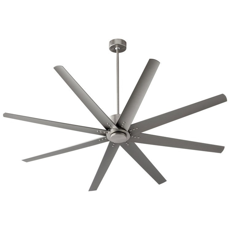 Fleet 72″ Eight-Blade Ceiling Fan – Satin Nickel