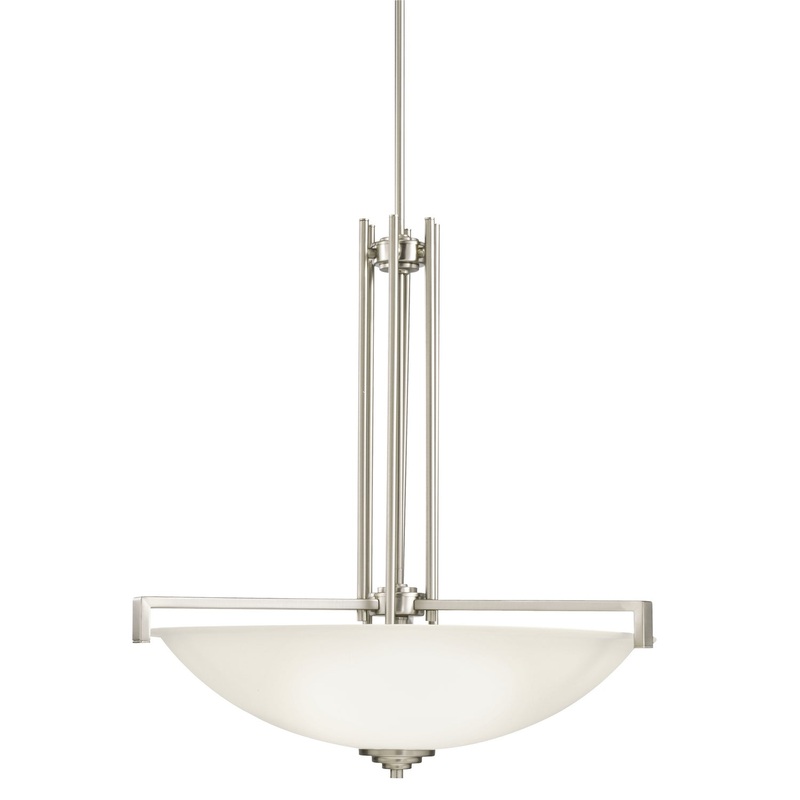 Kichler 3299NI Four Light Pendant, Brushed Nickel
