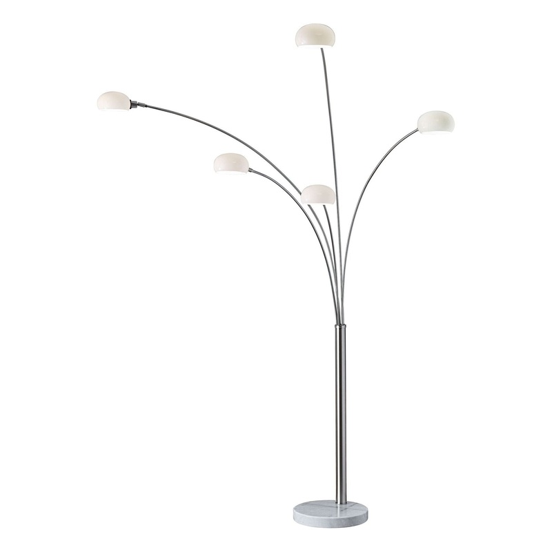 Luna Arc Lamp Brushed Steel