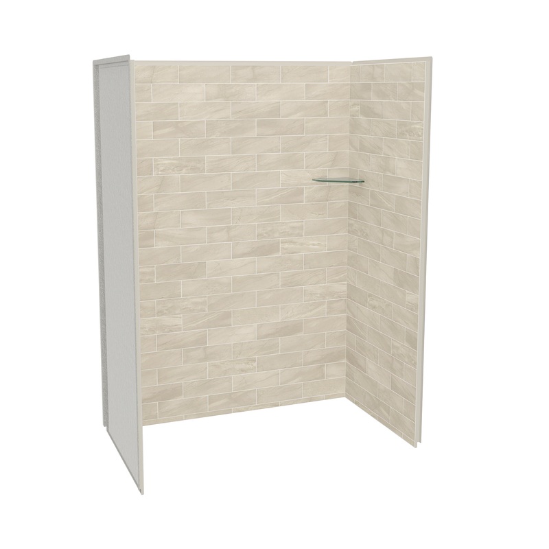 MAAX 107463-312-507 Utile 6032 Composite Direct-to-Stud Three-Piece Alcove Shower Wall Kit in Organik Loam