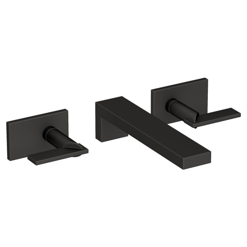 Metro Two Handle Wall-Mount Bathroom Faucet – Flat Black