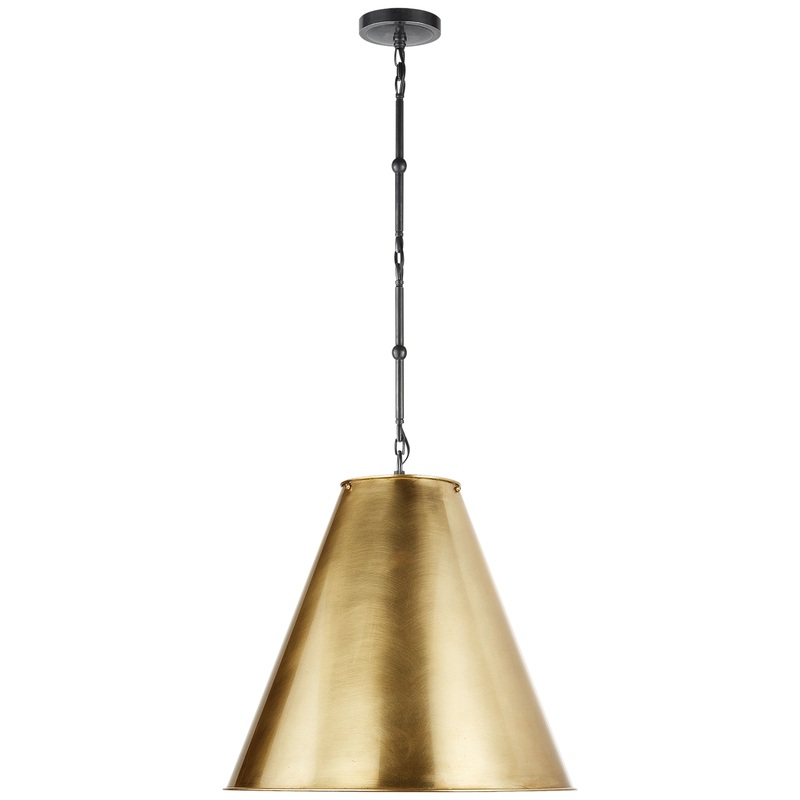 One Light Pendant from the Goodman Collection in Bronze Finish by Visual Comfort Signature