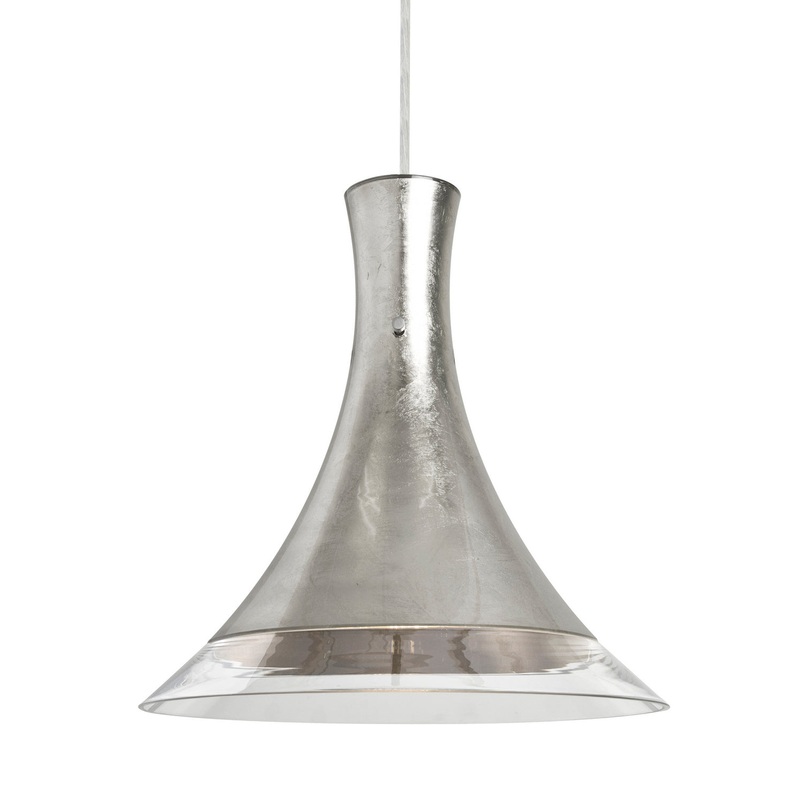 One Light Pendant from the Rio Collection in Satin Nickel Finish by Besa