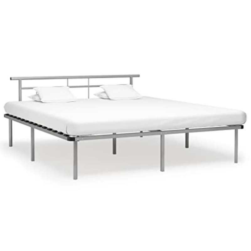 vidaXL Giroletto Grigio in Metallo 180×200 cm
