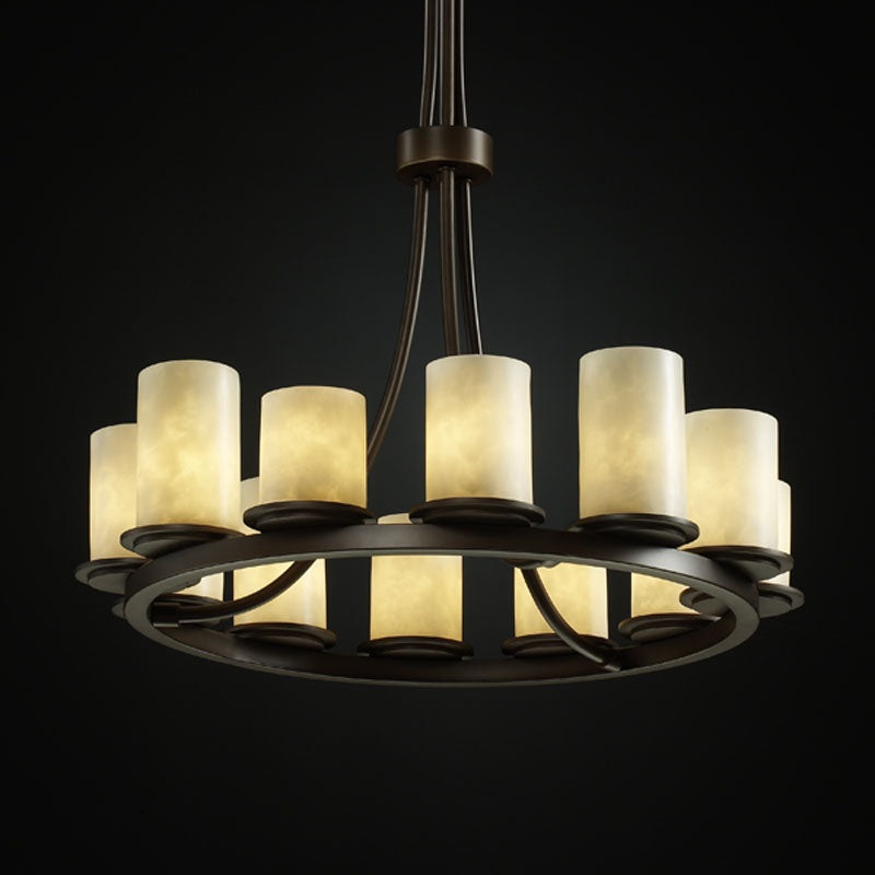 12 Light Chandelier from the Clouds Collection in Dark Bronze Finish by Justice Designs