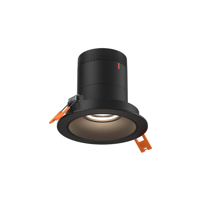 3″ Modular Downlight Black with Black Trim 20 Degrees Regressed