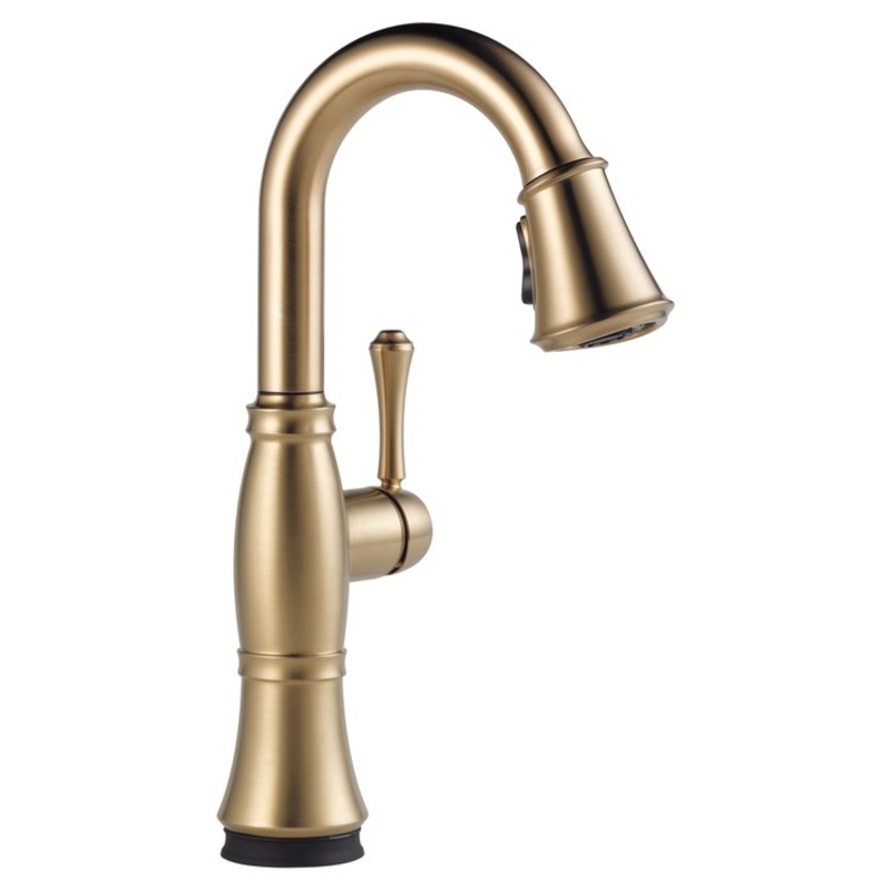 Bar Faucet Cassidy Prep 1 Lever ADA CALGreen Lumicoat Champagne Bronze Touch2O with Touchless/MagnaTite Docking/VoiceIQ Compatible 1.8 Gallons per Minute
