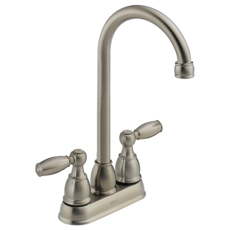 Bar Faucet Foundations 6-1/4 Inch Spread 2 Lever ADA Brilliance Stainless 1.8 Gallons per Minute