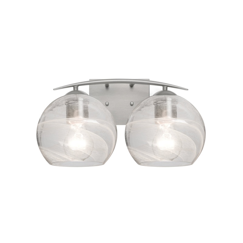 Besa 2WC-JILLYCL-SN Jilly Two Light Vanity Satin Nickel