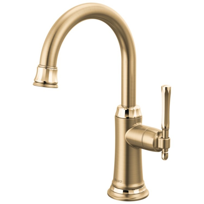 Beverage Faucet Tulham Beverage 1 Lever ADA Brilliance Luxe Gold/Brilliance Polished Gold Arc 360 Degree Swivel