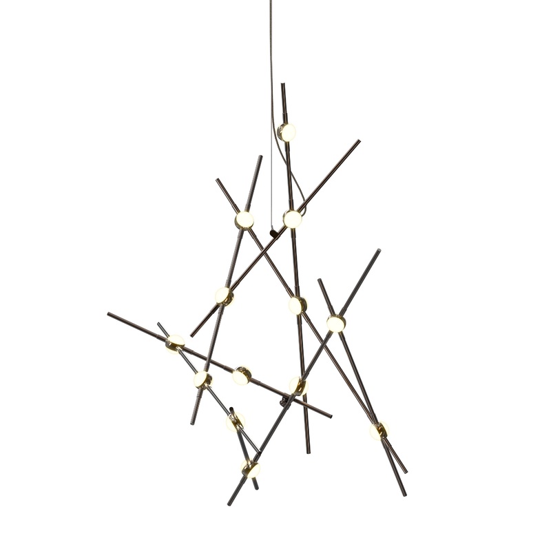 Constellation Aquila Minor Espresso Black with White Optical Acrylic 2200K 20′ Adjustable Cord/Cable