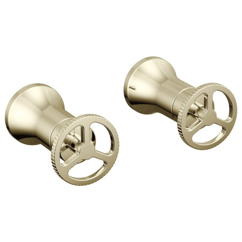 Handle Kit Trinsic Zinc 2 Wheel Wall Mount Polished Nickel for Lavatory Faucet