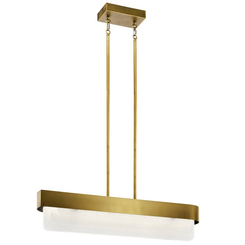 Kichler 44160NBRLED LED Linear Chandelier, Natural Brass