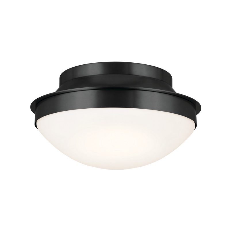 Kichler 52544BK Two Light Flush Mount, Black