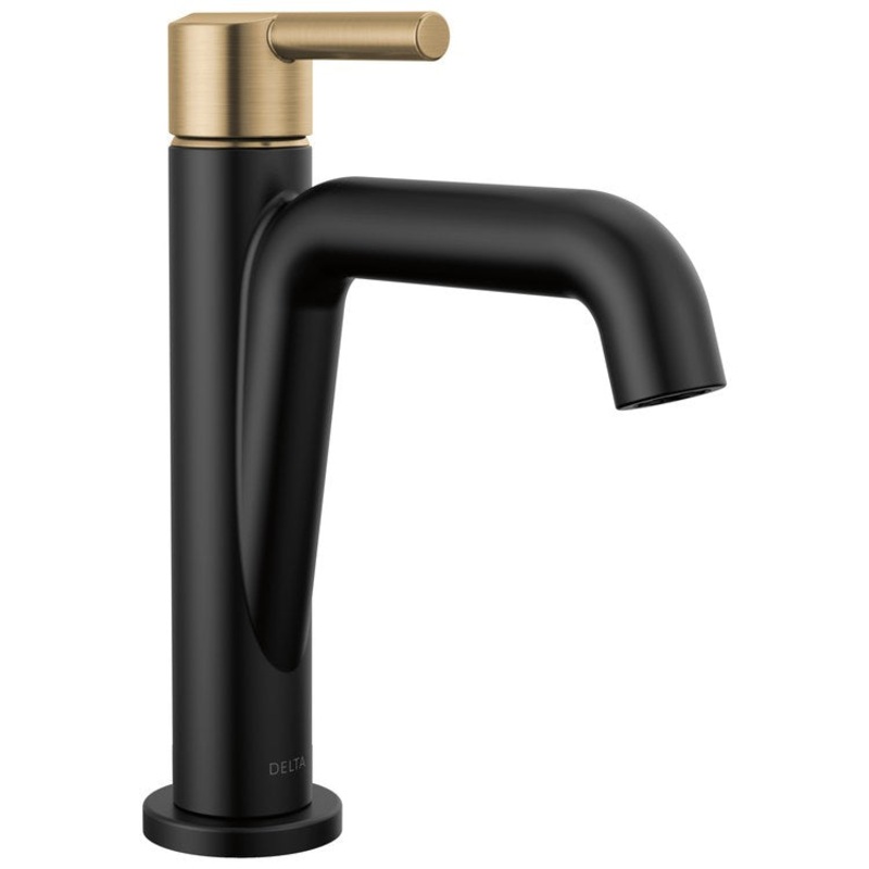 Lavatory Faucet Nicoli 1 Lever ADA WaterSense Matte Black/Brilliance Champagne Bronze 1.2 Gallons per Minute 4-7/8 Inch