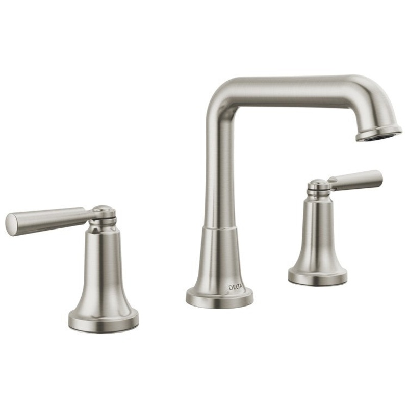 Lavatory Faucet Saylor Widespread 2 Lever ADA WaterSense Brilliance Stainless 1.2 Gallons per Minute 4-15/16 Inch