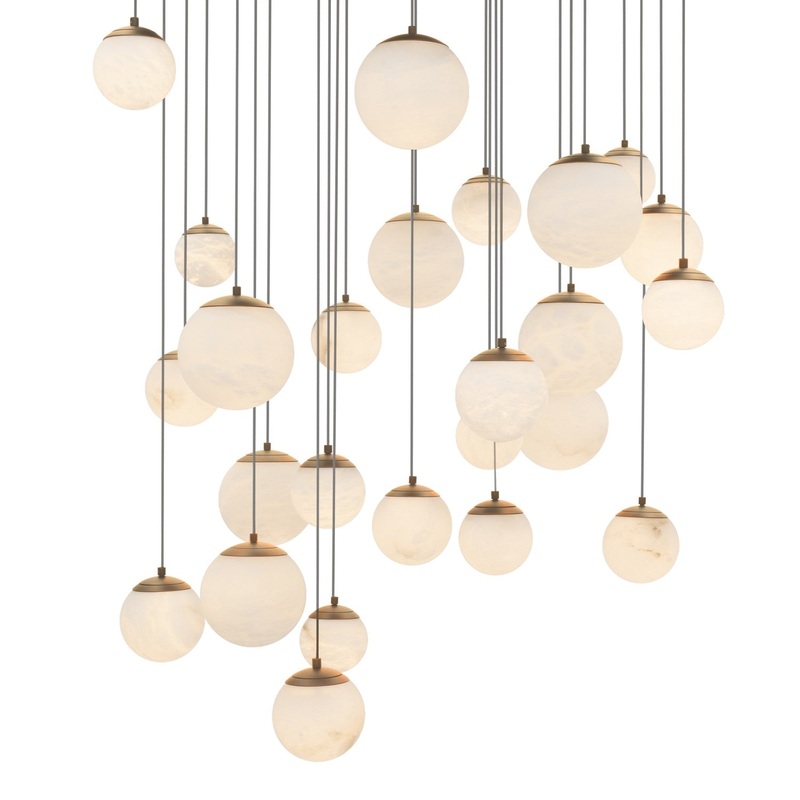 LED Pendant from the Pisces Collection in Aged Brass Finish by Modern Forms