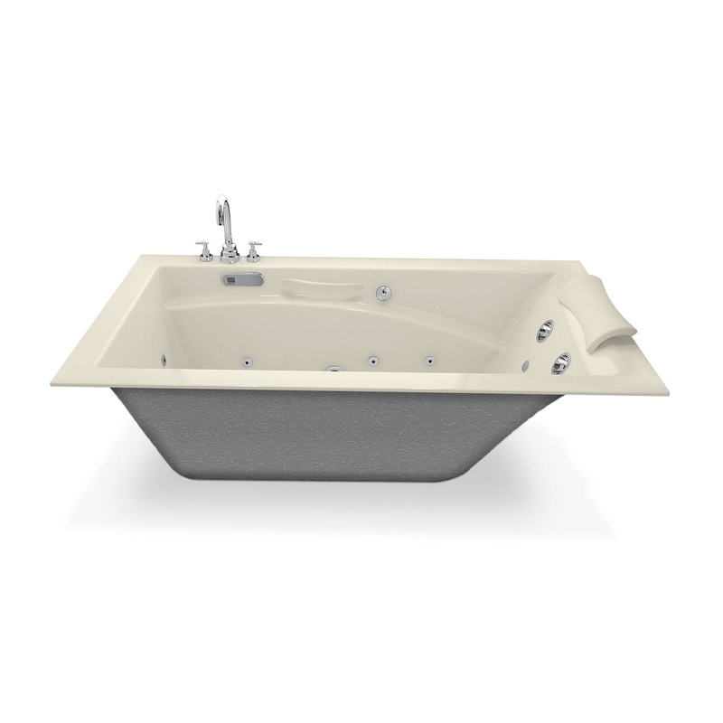 MAAX 101269-R-000-004 Optik 6636 Acrylic Alcove Right-Hand Drain Bathtub in Bone