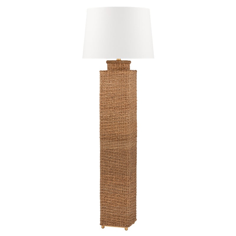 One Light Floor Lamp from the Weaver Collection in Gold Leaf Finish by Hudson Valley