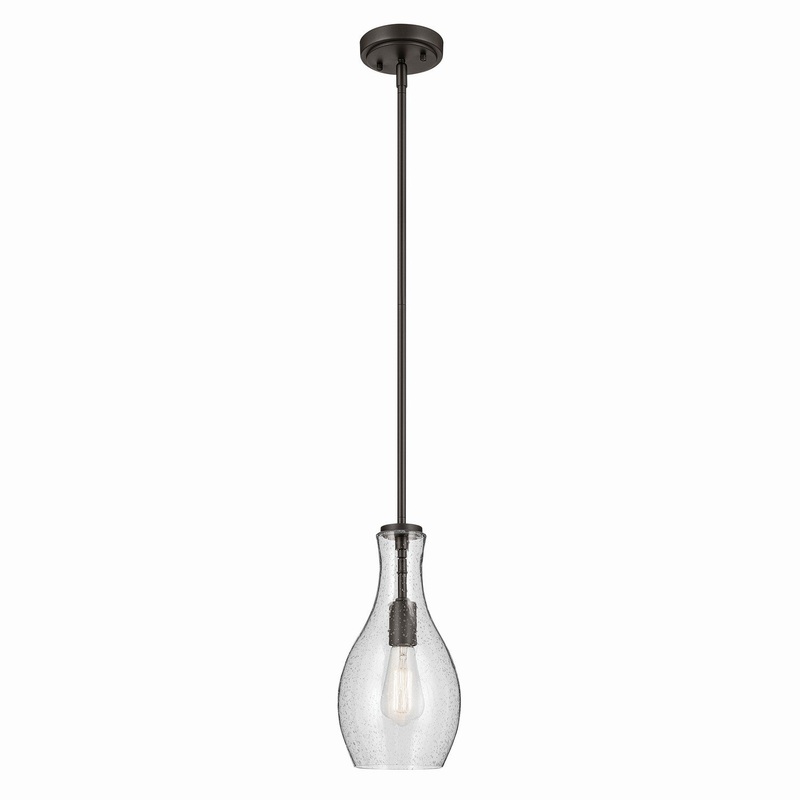 One Light Pendant from the Everly Collection in Olde Bronze Finish by Kichler