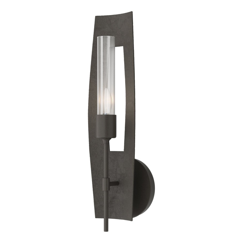 Passage 1-Light Sconce Dark Smoke Clear Glass (ZM)