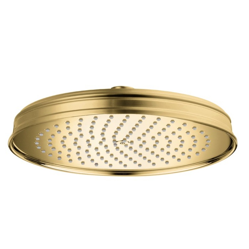 Showerhead Montreux 1 Function Brushed Gold Optic 9-5/8 Inch 1.75 Gallons per Minute Rain