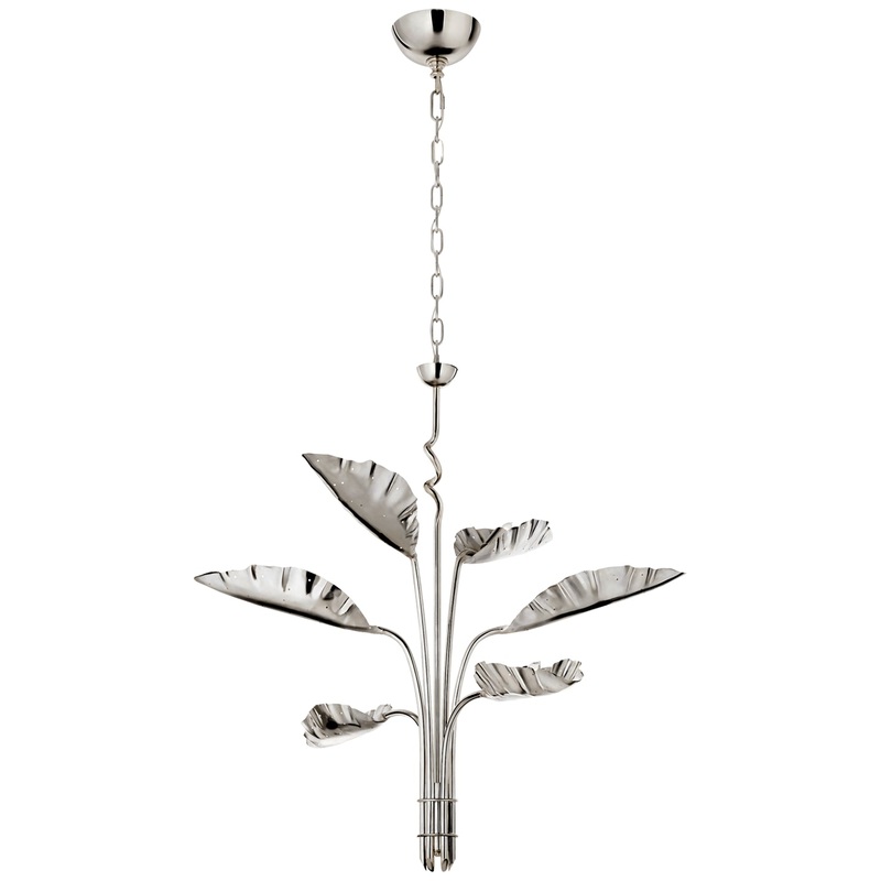 Six Light Chandelier from the Dumaine Collection in Polished Nickel Finish by Visual Comfort Signature