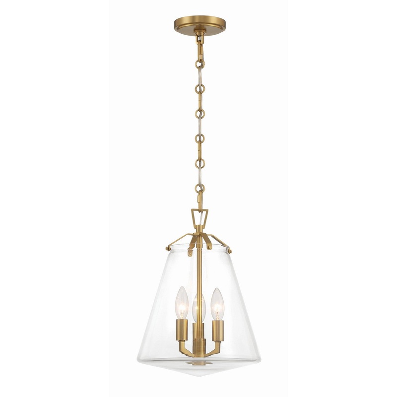 Three Light Mini Chandelier from the Voss Collection in Luxe Gold Finish by Crystorama