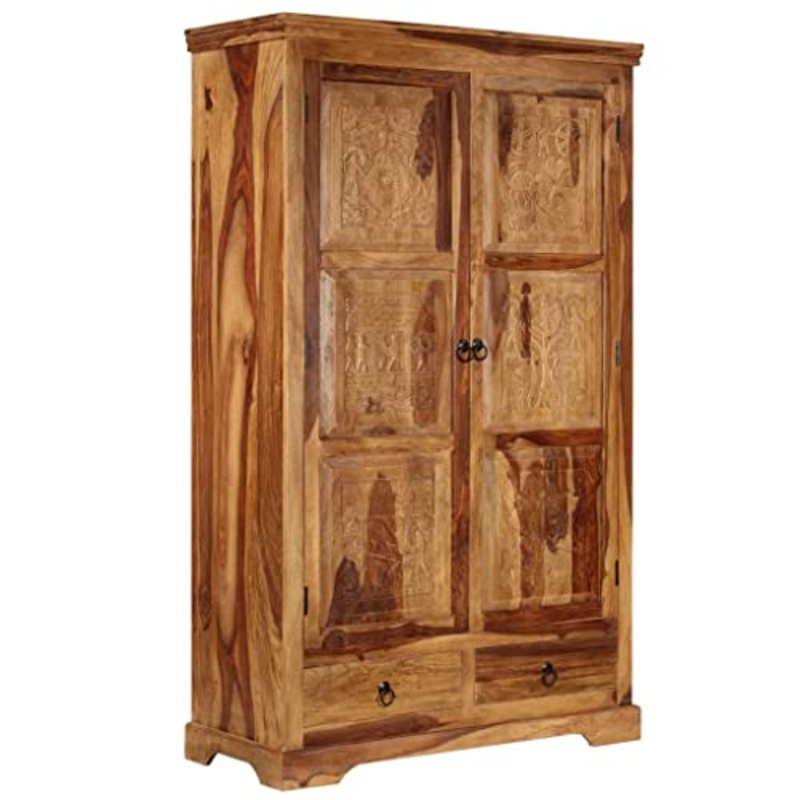 vidaXL Credenza Madia Armadietto Mobile Consolle Mobiletto Dispensa Vetrina Arredo Soggiorno Armadio Arredamento Legno Massello di Sheesham