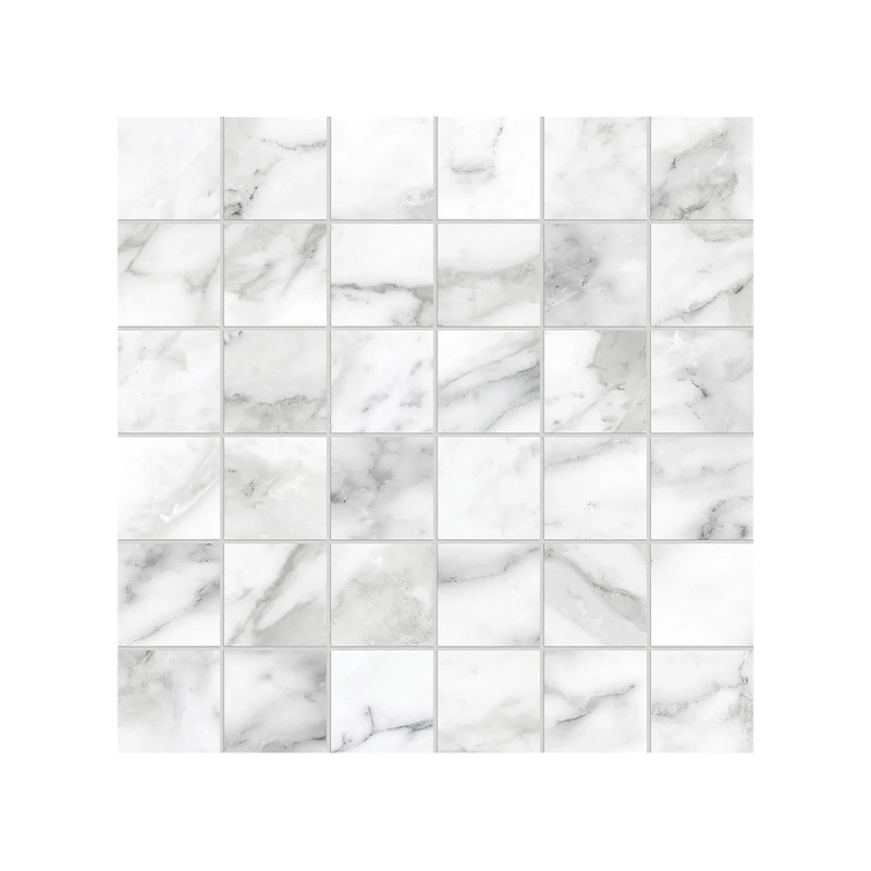 2″ x 2″ La Marca Arabescato Honed 36 Piece Porcelain Mosaics. 1 Sheet = .96 Sf. (68-468) 2″ x