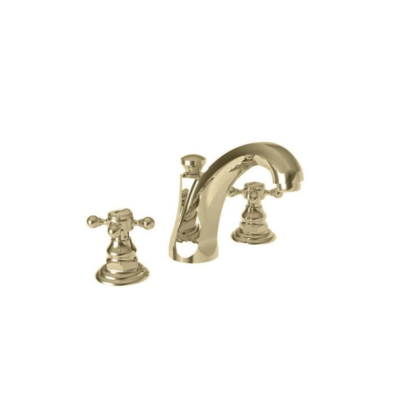 Astor Two Handle Widespread Bathroom Faucet with Lever Handles with Drain – French Gold PVD