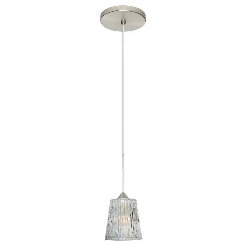 Besa 1XT-512500-LED-SN Nico One Light Pendant Satin Nickel