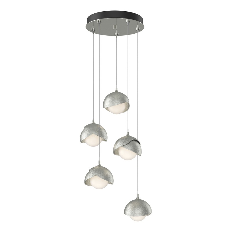 Brooklyn 5-Light Double Shade Pendant Sterling Sterling