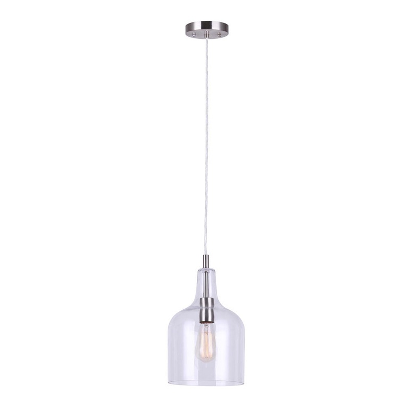 Canarm IPL1059A01BN Keeva One Light Pendant Brushed Nickel