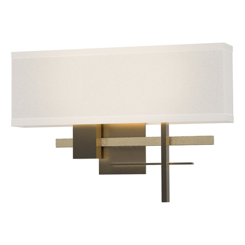 Cosmo Sconce Dark Smoke Soft Gold Flax Shade (SE)