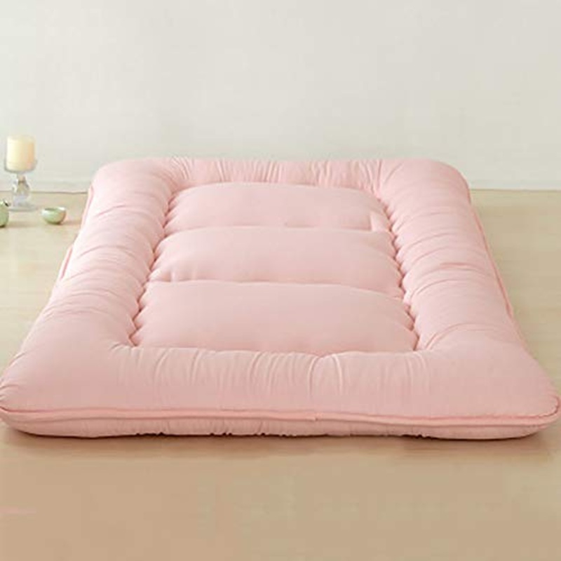 CUICI Studente Dormitorio Portatile Materasso,Giapponese Pieghevole Futon Materasso A Pavimento,Sleeping Pad Tatami Tappetino-Rosa 200x220cm(79x87inch)