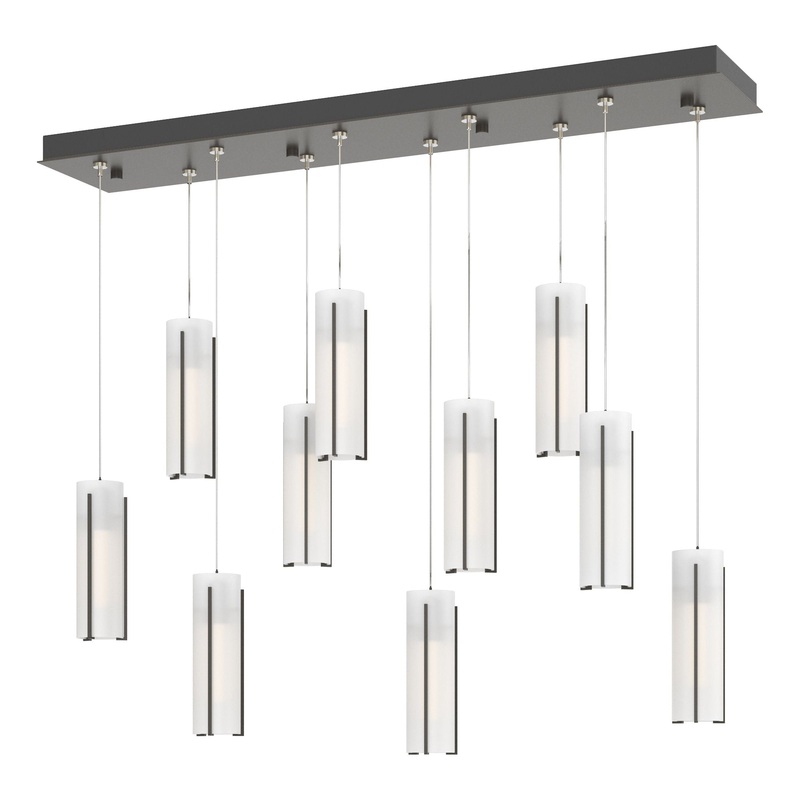 Exos Glass 10-Light Pendant Dark Smoke Opal Glass (GG)