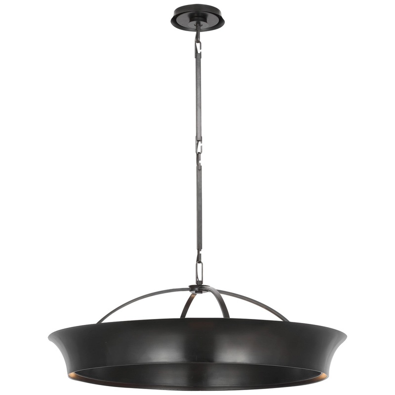 LED Chandelier from the Garland Collection in Aged Iron Finish by Visual Comfort Signature