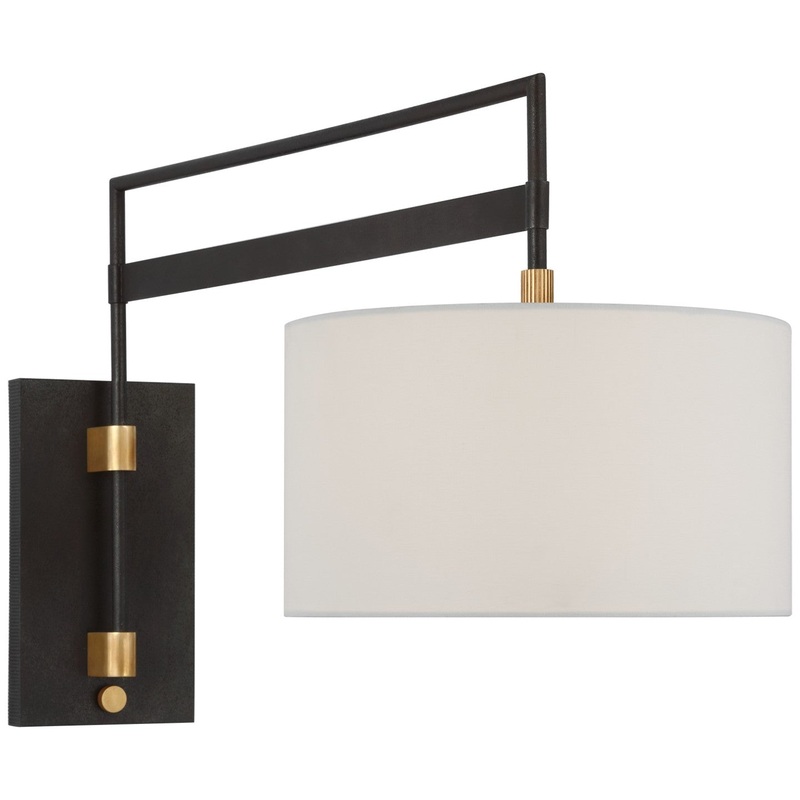 LED Wall Sconce from the Gael Collection in Warm Iron And Antique Brass Finish by Visual Comfort Signature