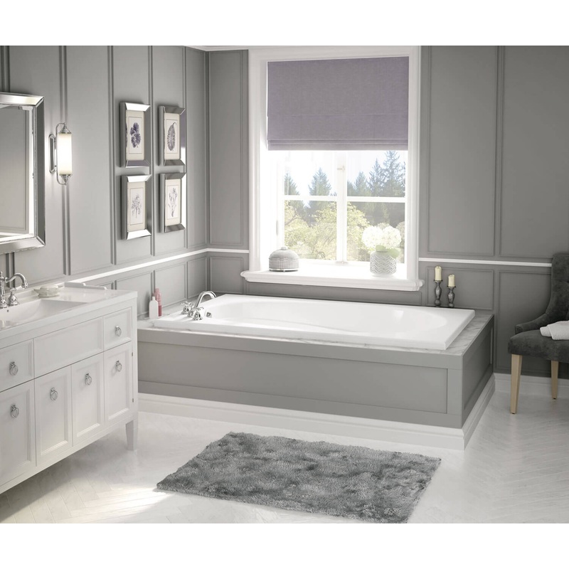 MAAX 100106-003-001-000 Talisman 71 x 42 Acrylic Drop-in End Drain Whirlpool Bathtub in White