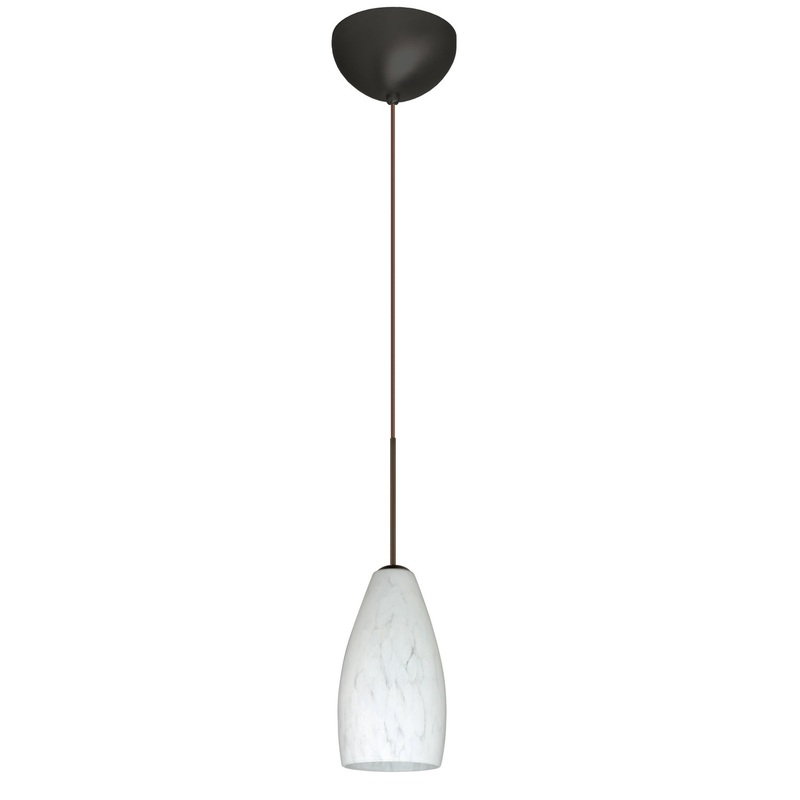One Light Pendant from the Karli Collection in Bronze Finish by Besa