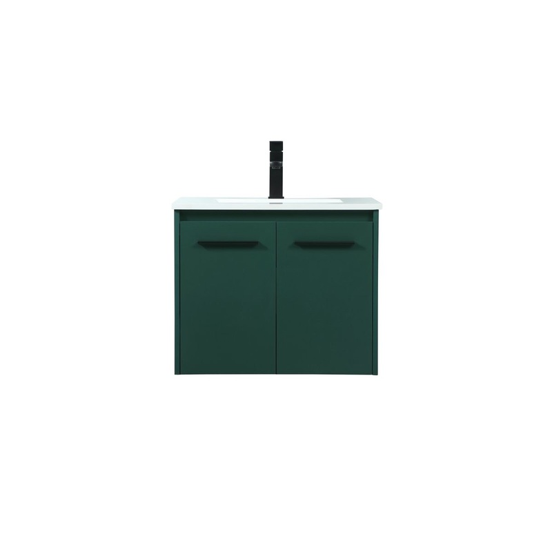 Single Bathroom Vanity from the Penn Collection in Green Finish by Elegant Lighting