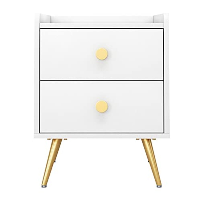 Yyqx Comodino Nordic Light Lusso Comodino Moderno Piccolo Appartamento per Camera Da Letto Semplice Comodino Mini Armadietto (Bianco) Comodino