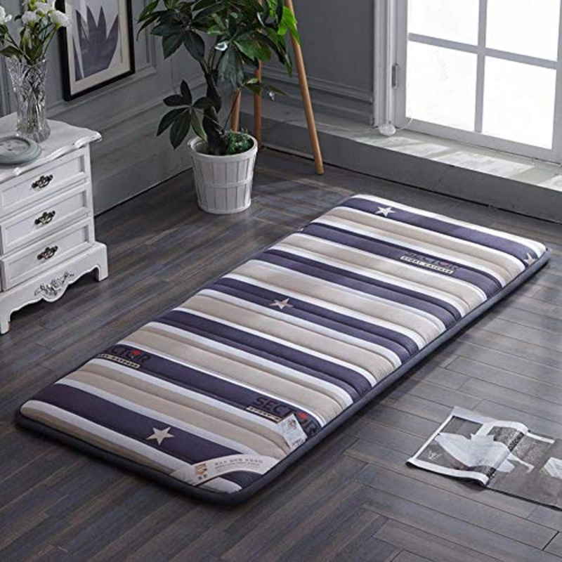 Z&HA Piano Materasso Futon, Full Doppia Queen Size Mattress Pad Topper Antiscivolo Roll Up Traspirante Tradizionale Giapponese Tatami-Camel-Twin,B,120x200cm