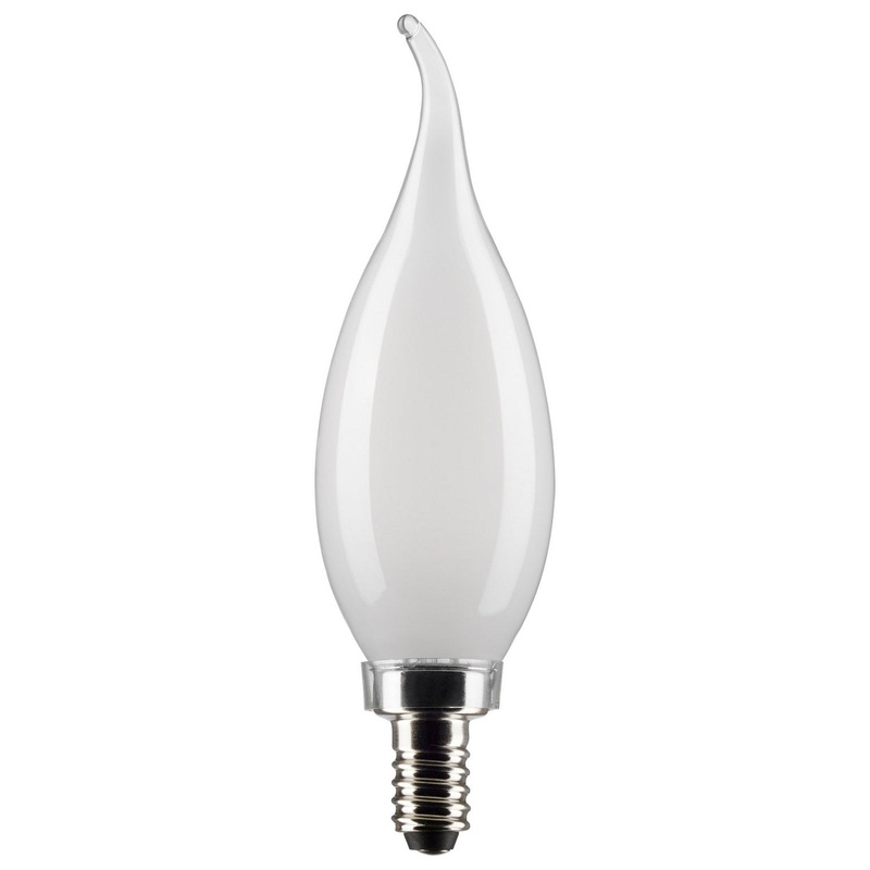 5.5 Watt CA10 LED – Frost Finish – Candelabra Base – 5000K – 120 Volt – 2-Card Light Bulb by Satco