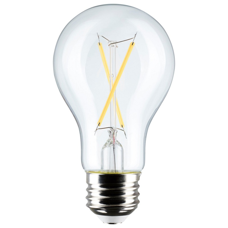 5 Watt A19 LED – Clear – 3000K – Medium Base – 120 Volt – 4-Pack Light Bulb by Satco