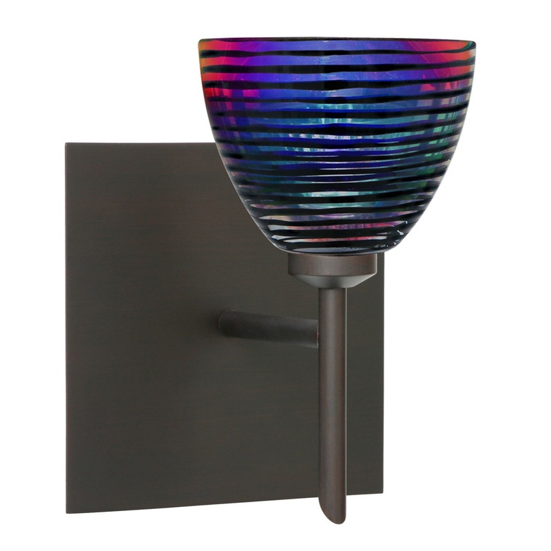 Besa 1SW-1858DW-BR-SQ Divi One Light Wall Sconce Bronze
