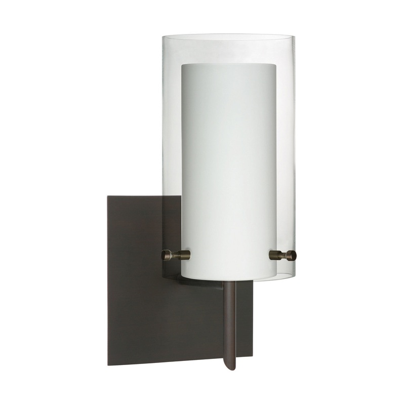 Besa 1SW-C44007-BR-SQ Pahu One Light Wall Sconce Bronze
