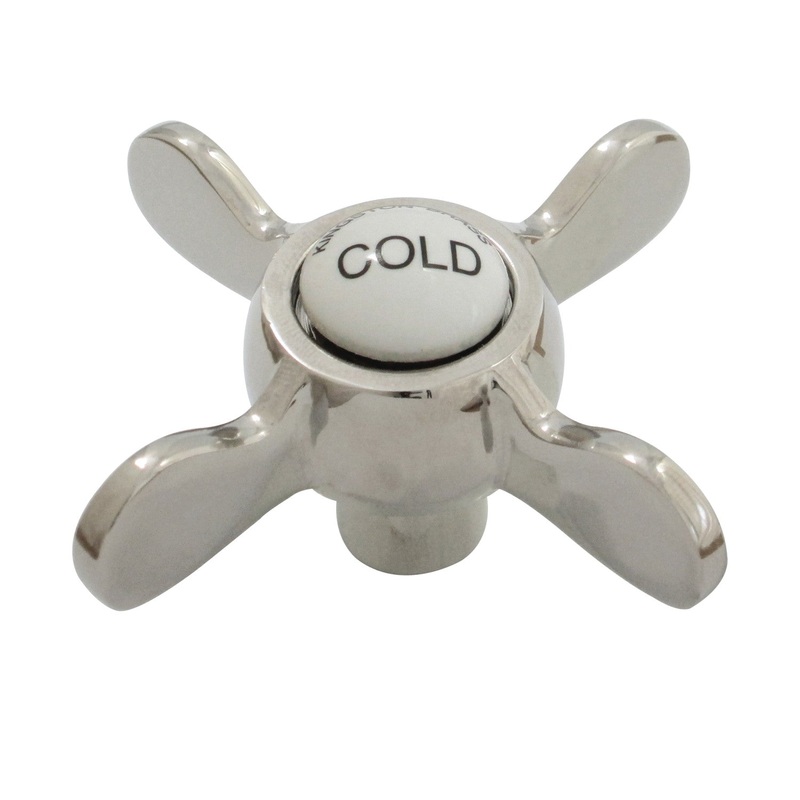 Essex KSH285PNC Cold Metal Cross Handle, Polished Nickel