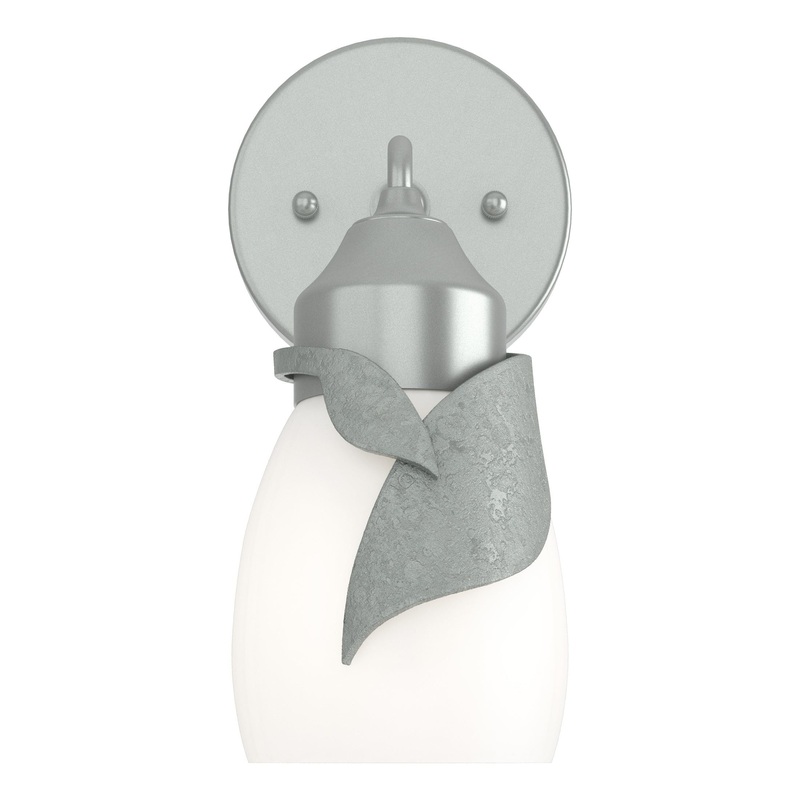 Lapas 1-Light Bath Sconce Vintage Platinum Opal Glass (GG)